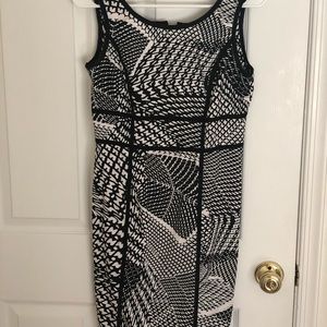 Black/White Calvin Klein patterned dress